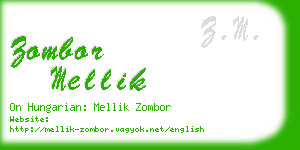 zombor mellik business card
